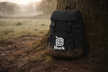 Black Rucksack with Smaller White Buck Logo