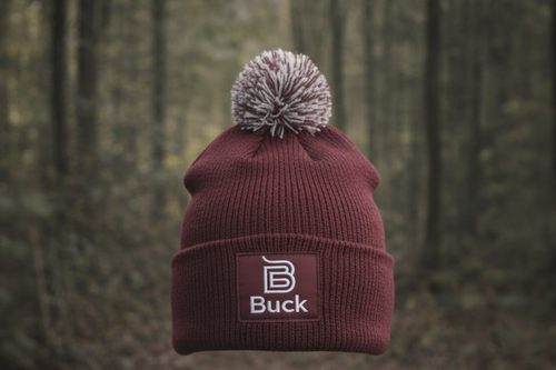 High Quality Burgundy Buck Beanie